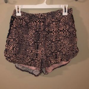 Navy and pink shorts